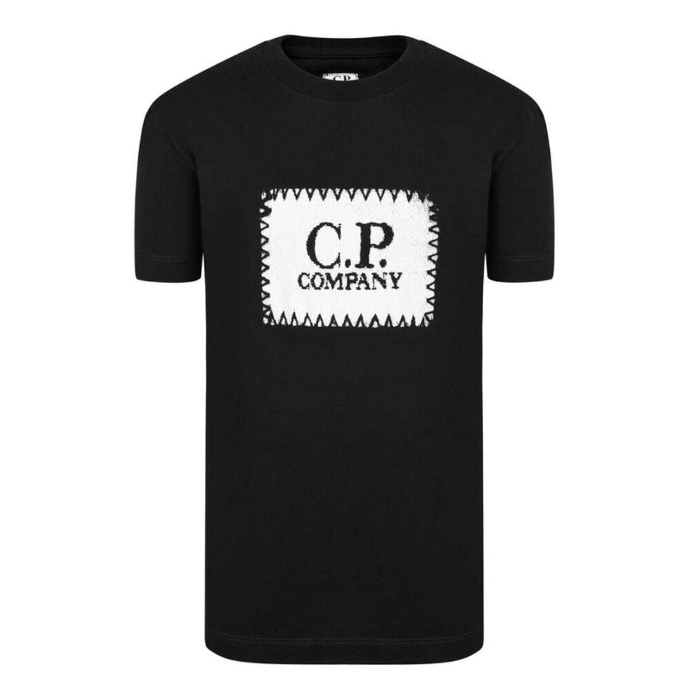 C.P. Company Boys Stitch Logo Regular T-Shirt / Black
